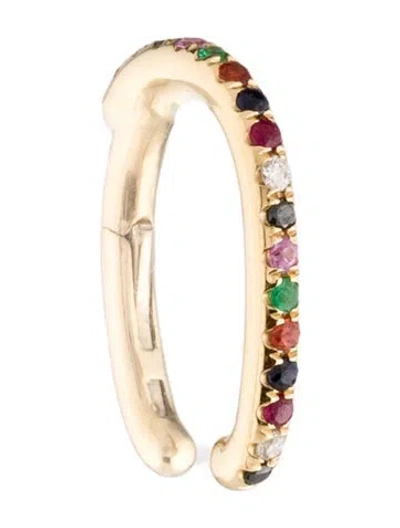 Pre-owned Ef Collection 14k Multistone Single Ear Cuff