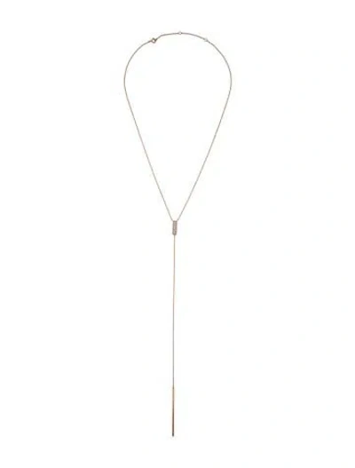 Pre-owned Ef Collection 14k Quartz & Diamond Lavalier Necklace, 18" In Multi