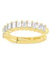 Ef Collection Baguette Diamond Single Ear Cuff In Gold