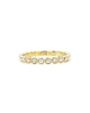 EF COLLECTION 14K YELLOW GOLD DIAMOND BEZEL STACK RING