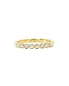 Ef Collection 14k Yellow Gold Diamond Bezel Stack Ring In Gold