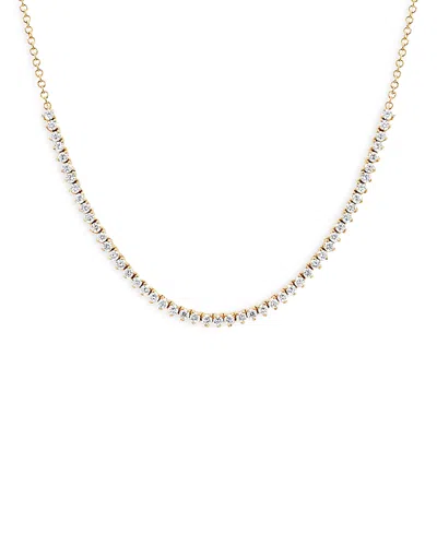 EF COLLECTION 14K YELLOW GOLD DIAMOND COLLAR NECKLACE, 14-16