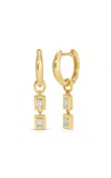 Ef Collection 14k Yellow Gold Diamond Earring