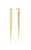 Ef Collection 14k Yellow Gold Diamond Earrings