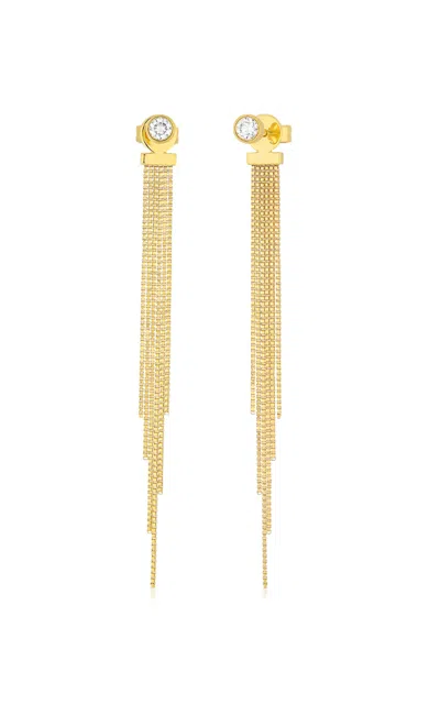 Ef Collection 14k Yellow Gold Diamond Earrings