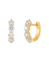 Ef Collection Jumbo Diamond Mini Huggie Hoop Earrings In Gold