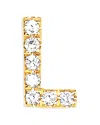 Ef Collection Diamond Initial Stud Earring