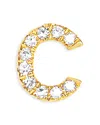 Ef Collection Diamond Initial Stud Earring In C