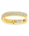 Ef Collection 14k Yellow Gold Diamond Large Single Ear Cuff In Gold