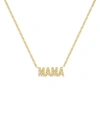 EF COLLECTION 14K YELLOW GOLD DIAMOND MAMA PENDANT NECKLACE, 14-15.5