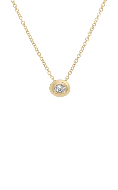 EF COLLECTION 14K YELLOW GOLD DIAMOND NECKLACE