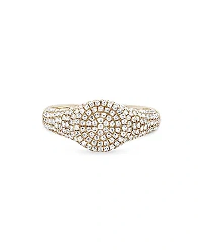 Ef Collection 14k Yellow Gold Diamond Pave Ring