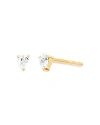 EF COLLECTION 14K YELLOW GOLD DIAMOND PEAR STUD EARRINGS