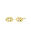 Ef Collection Evil Eye Diamond Stud Earrings In Gold