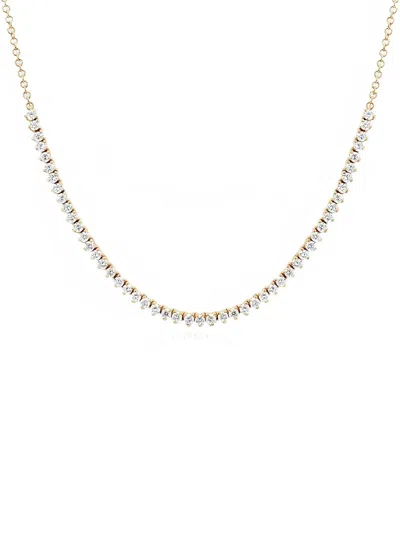EF COLLECTION 14K YELLOW GOLD GRACE DIAMOND NECKLACE