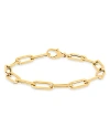 EF COLLECTION 14K YELLOW GOLD LOLA OPEN CHAIN LINK BRACELET