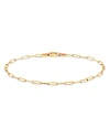EF COLLECTION 14K YELLOW GOLD LOLA OPEN MINI CHAIN LINK BRACELET