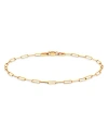 Ef Collection 14k Yellow Gold Lola Open Mini Chain Link Bracelet In Gold