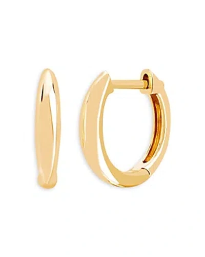 Ef Collection 14k Yellow Gold Polished Dome Huggie Hoop Earrings