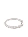 Ef Collection 14kt White Gold Diamond Stack Ring In 银色