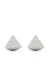 Ef Collection 14kt White Gold Diamond Stud Earrings In 银色
