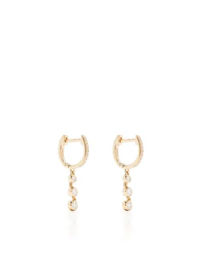 Ef Collection 14kt Yellow Gold Diamond Huggie Earring In 金色