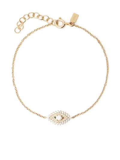 Ef Collection 14kt Yellow Gold Evil Eye Diamond Bracelet In 金色