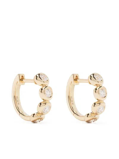 Ef Collection 14kt Yellow Gold Pillow Diamond Huggie Earring In 金色