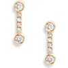 Ef Collection Bezel Diamond Stud Earrings In Gold