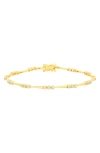Ef Collection Crown Set Diamond Eternity Bracelet In Gold