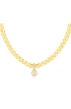 Ef Collection Daphne Diamond Pendant Double Chain Necklace In Gold