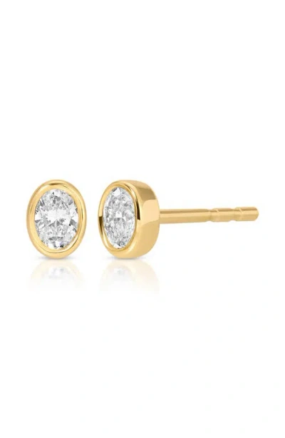 Ef Collection Diamond Bezel Set Stud Earrings