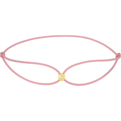 Ef Collection Diamond Dot Cord Bracelet In Pink