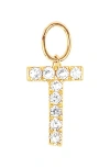 Ef Collection Diamond Initial Huggie Charm In 14k Yellow Gold/t