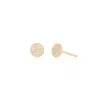 Ef Collection 14k Yellow Gold Diamond Mini Disc Stud Earrings In Multi