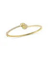 Ef Collection Diamond Pave Knot Bangle Bracelet In Gold