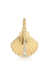 Ef Collection Diamond Shell Pendant