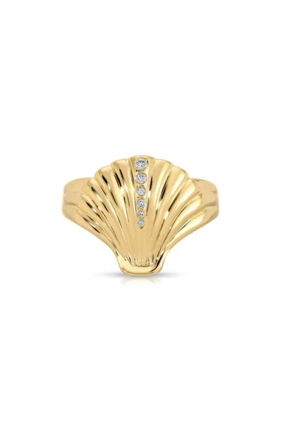 Ef Collection Diamond Shell Ring