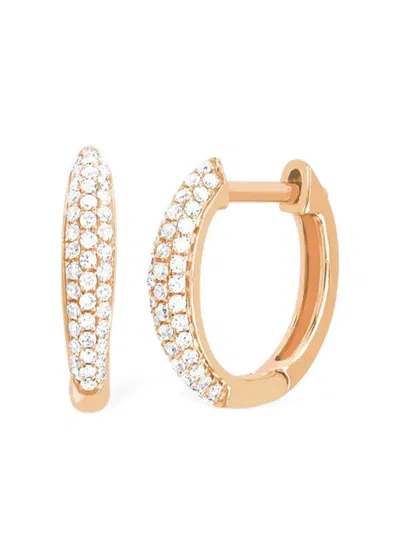 Ef Collection Dome Diamond Earrings In Gold