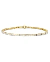 Ef Collection Double Row Diamond Eternity Bracelet In Gold