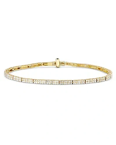 EF COLLECTION DOUBLE ROW ETERNITY BRACELET IN 14K YELLOW GOLD WITH DIAMONDS
