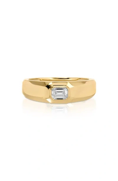 Ef Collection Emerald Cut Diamond Signet Ring