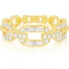 Ef Collection Graduated Chain Diamond Ring In 14k Yellow Gold