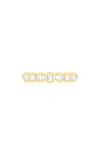 Ef Collection Half Bezel Oval Diamond Ring In Gold