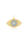Ef Collection Jumbo Diamond Evil Eye Charm In 14k Yellow Gold
