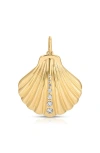 Ef Collection Jumbo Diamond Shell Pendant