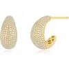 EF COLLECTION EF COLLECTION JUMBO DOME PAVÈ DIAMOND HOOP EARRINGS