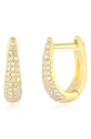 Ef Collection Mini Maeve Diamond Huggie Hoop Earrings