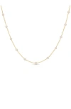 Ef Collection Mother-of-pearl Station Necklace