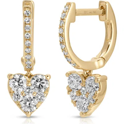 Ef Collection Pavé Diamond Huggie Hoop Earrings In Gold